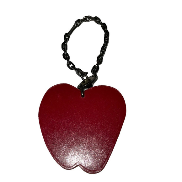 Hermès Hermes Red Apple shaped charm with gunmetal chain attachment Boxed - Picture 4 of 13
